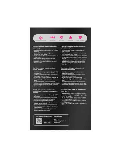 Lovense Gush 2 - Masturbator z wibracją i oscylacją, bezręczny, zabawki dla dorosłych, waginy, IPX7