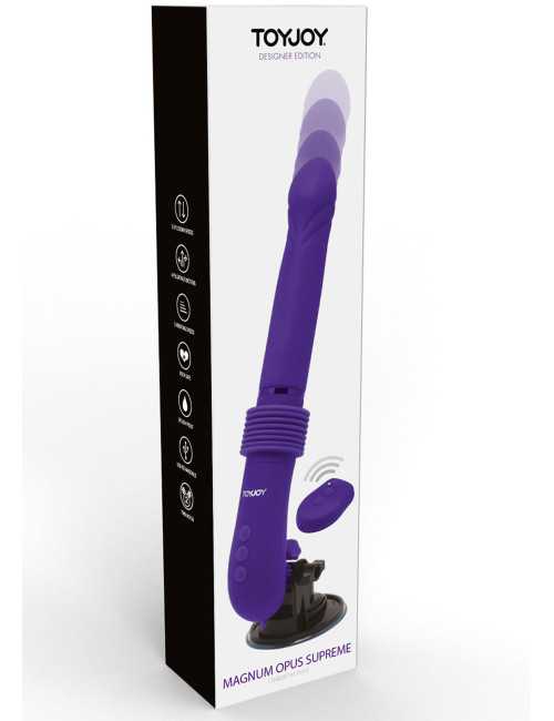 Magnum Opus Supreme Thruster 2 Purple - Ekskluzywny Wibrator 31 cm, Pilot bezprzewodowy, 4 tryby