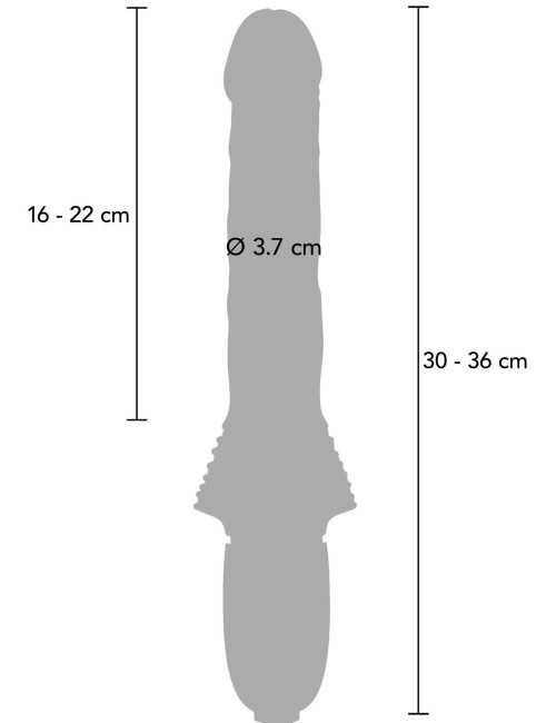 Magnum Opus Supreme Thruster 2 Purple - Ekskluzywny Wibrator 31 cm, Pilot bezprzewodowy, 4 tryby