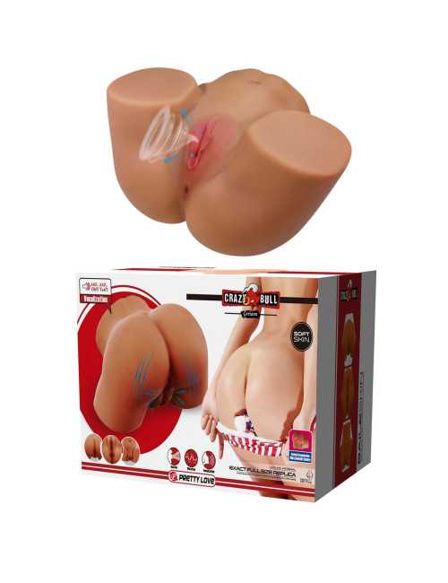 Crazy Bull Gretana – Masturbator 3D Realistyczny z Waginy i Wibracją, 30 cm, TPR