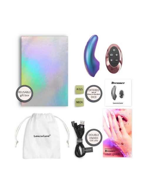DREAMER IRIDESCENT TURQUOISE – Mini Zabawki Wibratory – Silikonowy Języczek, Sense Touch, IPX7