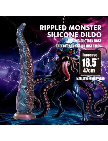 Power Monsters Maelstrom Beastlord – 47 cm Rippled Monster Silicone Dildo