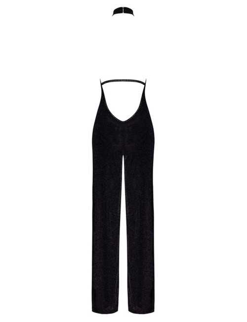 Cottelli Noir Jumpsuit Czarny L - Zmysłowe Body
