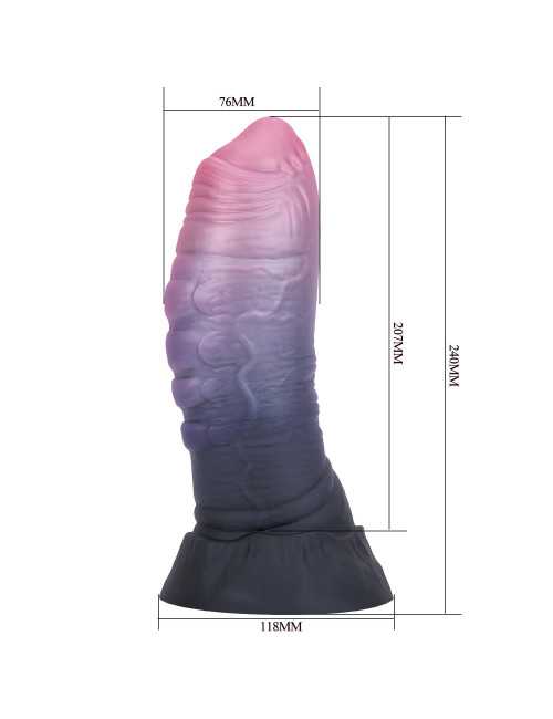 Power Monsters Dreadful Fiend – 24 cm Rippled Monster Silicone Dildo