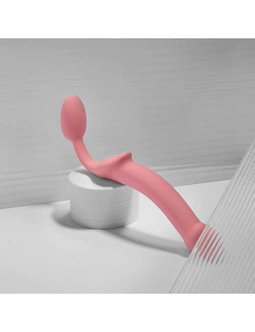 Strap-On Bez Wibracji - Semi-Realistic Bendable Pink, Rozmiar M