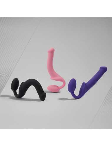 SEMI-REALISTIC BENDABLE STRAP-ON PINK - M
