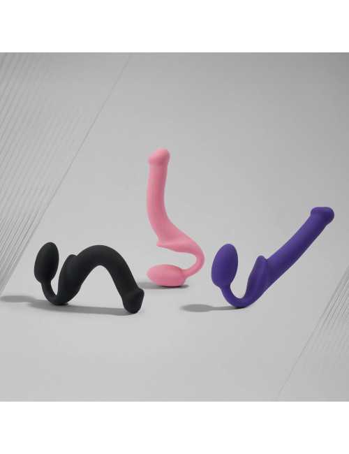 Strap-On Bez Wibracji - Semi-Realistic Bendable Pink, Rozmiar M