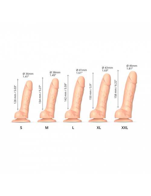 SLIDING SKIN REALISTIC DILDO VANILLA XL