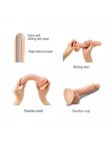 SLIDING SKIN REALISTIC DILDO VANILLA XL