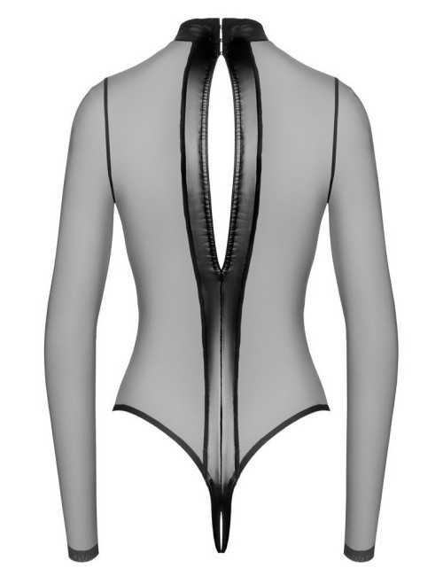 Noir Body Cross M - Bodystocking Bielizna przezroczysta powerwetlook COTTELLI