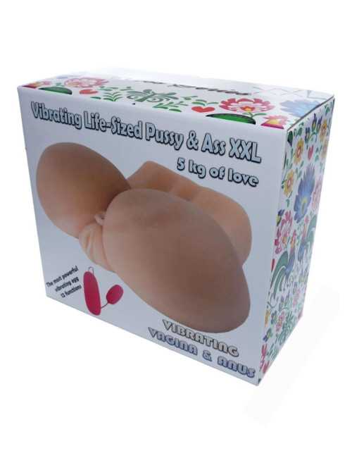 Masturbator Wibracyjny Life-Size XXL - Replika Ciała, Waginy, Cyber Skóra, Jajeczko 12 Drgań