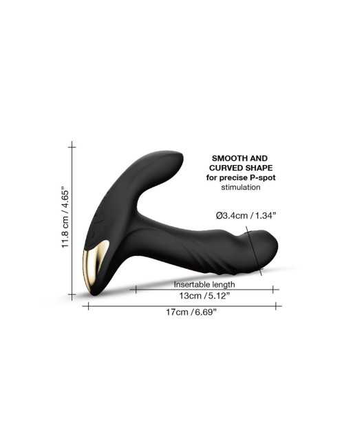 MULTI P-JOY 3w1 - masażer prostaty z 7 trybami wibracji, zdalny pilot, silikon