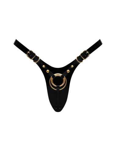 LEATHERETTE HARNESS FABULOUS - ONE SIZE - BLACK GLOSSY
