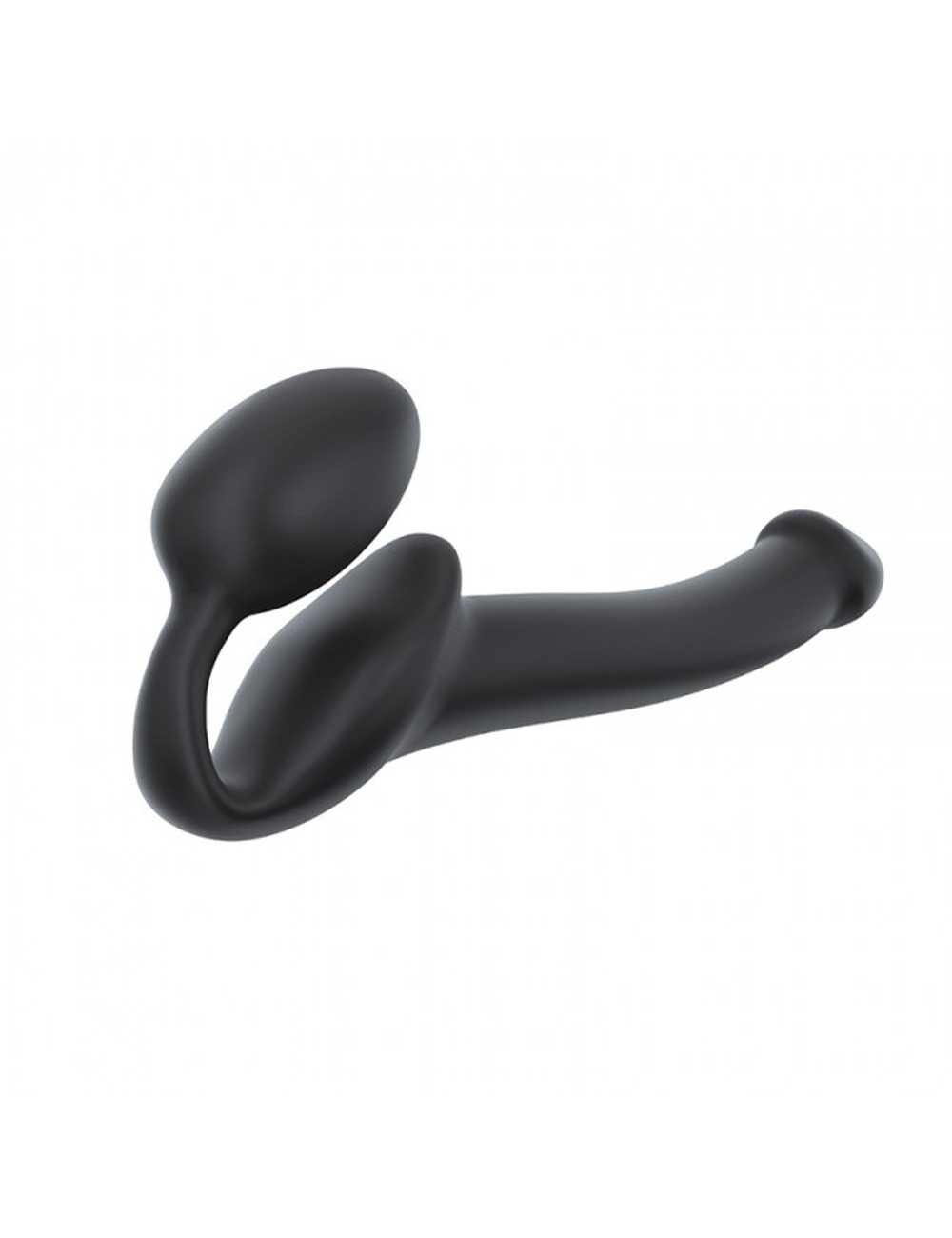 SEMI-REALISTIC BENDABLE STRAP-ON BLACK - S