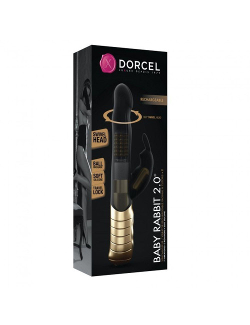 Dorcel Baby Rabbit Black & Gold 2.0 - Wibrator króliczek