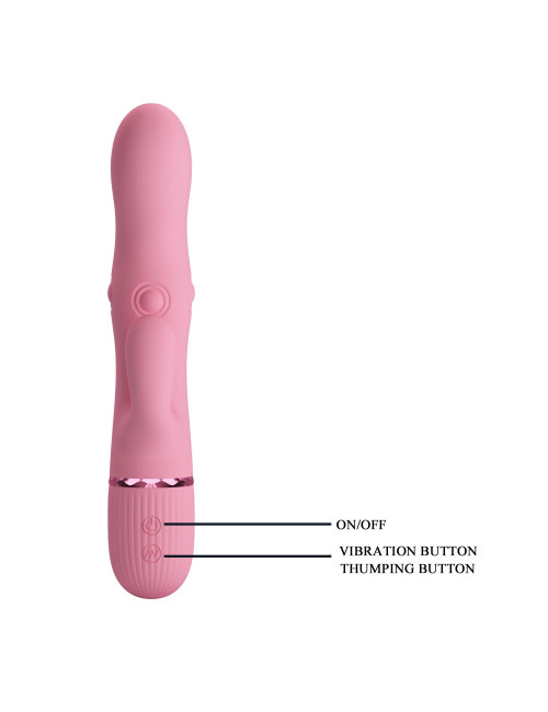 Pretty Love Zach – Różowy Króliczek Wibrator z Funkcją Stukania