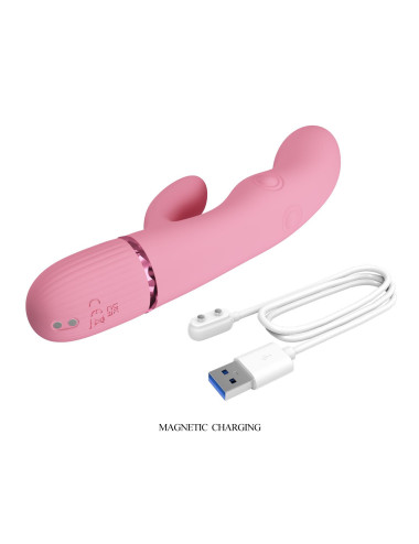 Pretty Love Zach Four-Sided Thumping Rabbit Vibrator – Pink