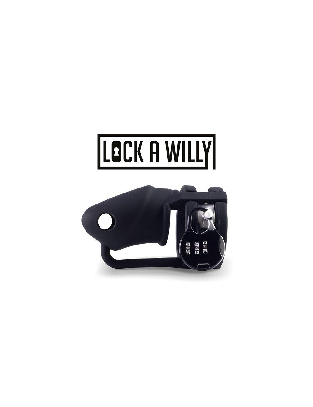 Lock-a-Willy: Pas czystości silikonowy BDSM – zestaw 3 rozmiarów