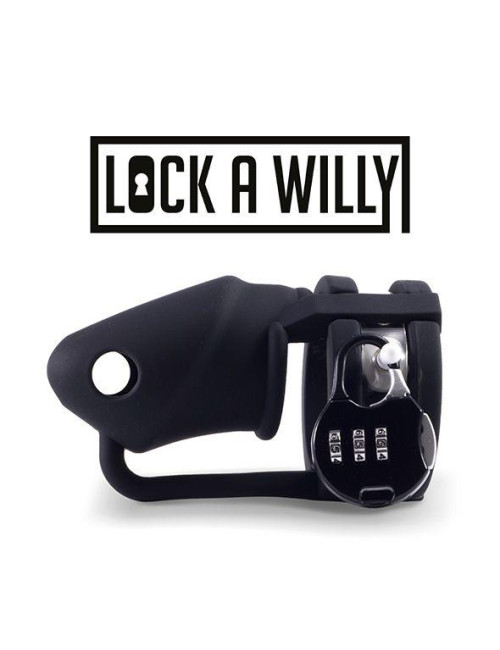 Lock-a-Willy: Pas czystości silikonowy BDSM – zestaw 3 rozmiarów