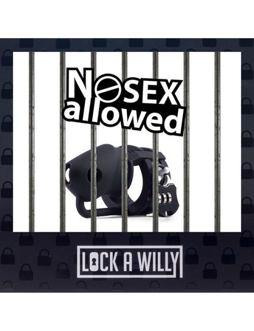 Lock-a-Willy: Pas czystości silikonowy BDSM – zestaw 3 rozmiarów