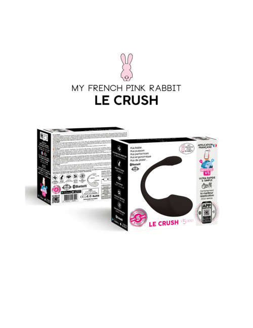 Le Crush Noir - Jajko wibrujące z aplikacją PLAYTOY