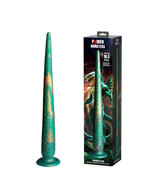 Power Monsters Verdant Titan – 47 cm Rippled Monster Silicone Dildo