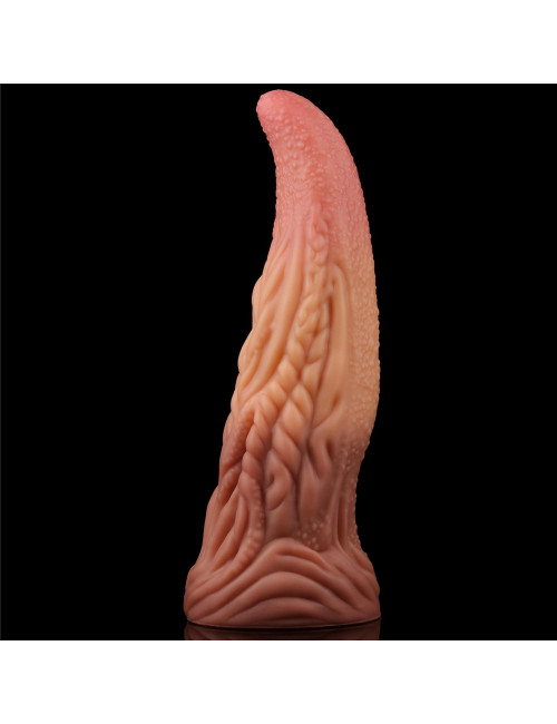 Lovetoy 10 cali Dildo z Silikonu Platynowego z Językiem