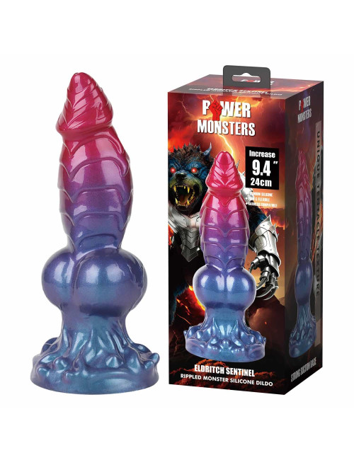 Power Monsters Eldritch Sentinel – 24 cm silikonowy dildo gigant, zabawki erotyczne, Rippled Monster