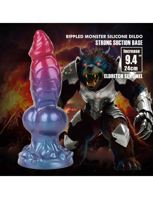 Power Monsters Eldritch Sentinel – 24 cm silikonowy dildo gigant, zabawki erotyczne, Rippled Monster