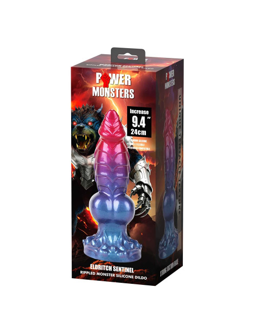 Power Monsters Eldritch Sentinel – 24 cm silikonowy dildo gigant, zabawki erotyczne, Rippled Monster