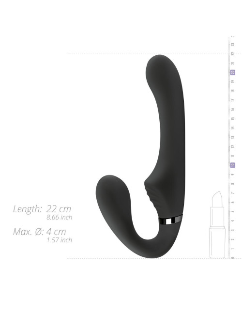 No-Parts Avery Strapless Strap-On Dildo z wibracją 22 cm silikonowy