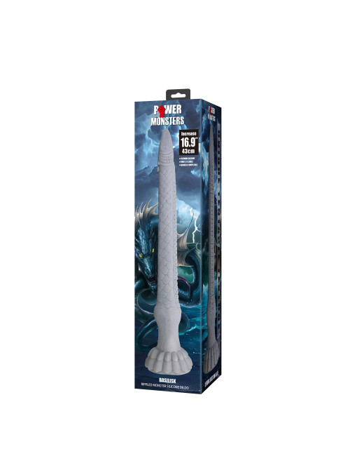 Power Monsters Basilisk - 43 cm Rippled Monster Silicone Dildo | Zabawki, Dildo, Giganty