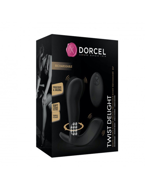 TWIST DELIGHT Dorcel Masażer prostaty - Zabawki analne, silikon, wodoodporny, z pilotem, 10+5 trybów