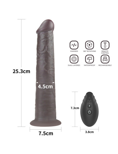 10'' Dual Layered Platinum Silicone Rotator