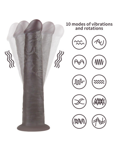 10'' Dual Layered Platinum Silicone Rotator