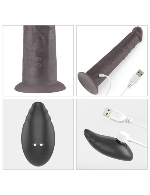 Lovetoy 10'' Dwuwarstwowy silikon platynowy Realistyczny Dildo Rotator – Zabawki, Realistyczne