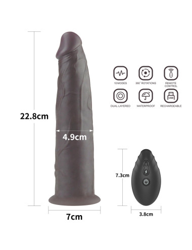 9.0'' Dual Layered Platinum Silicone Rotator