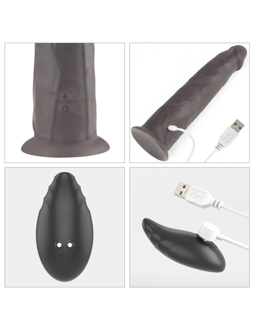 Lovetoy 9" Realistyczne Dildo z Rotacją i Pilotem