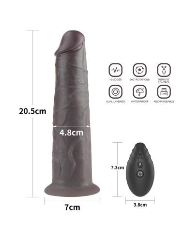 8.0'' Dual Layered Platinum Silicone Rotator