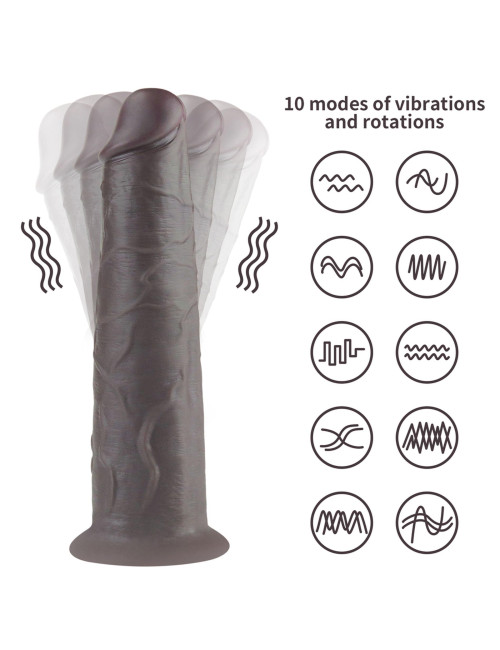 Lovetoy Nature Cock 8.0'' Dual Layered Platinum Silicone Rotator - Dildo Realistyczne, Zabawki erotyczne