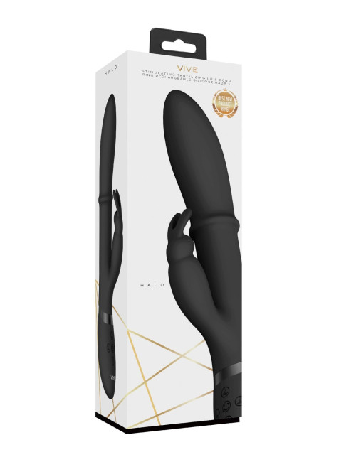 ShotsToys Halo Black Wibrator Króliczek G-spot Silikonowy