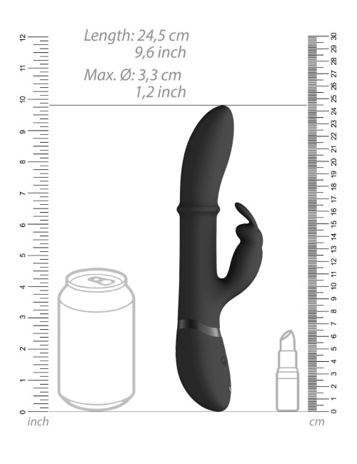 ShotsToys Halo Black Wibrator Króliczek G-spot Silikonowy