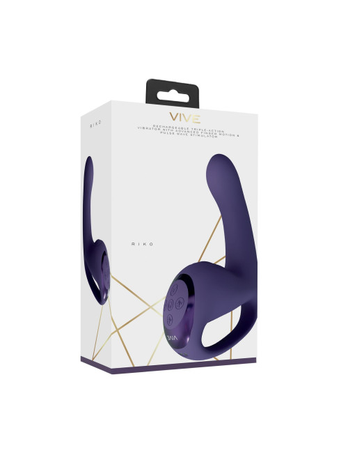 Vive Riko Wibrator Punktu G z 3 Silnikami USB Fioletowy