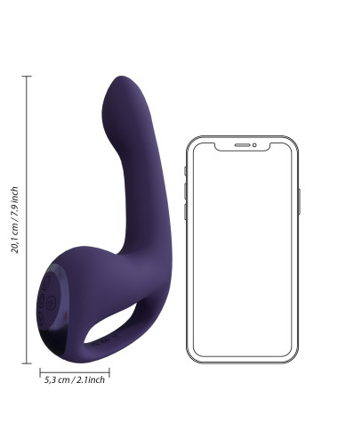 Riko - Rechargeable Triple Action Vibrator with Advanced Finger Motion & Pulse Wave Stimulator – Purple