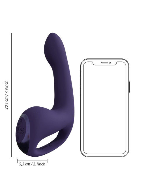 Vive Riko Wibrator Punktu G z 3 Silnikami USB Fioletowy