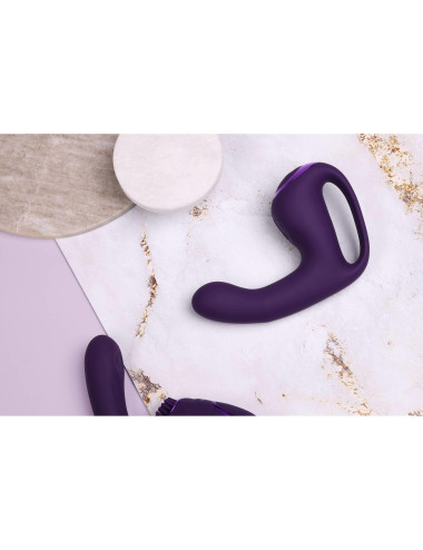 Riko - Rechargeable Triple Action Vibrator with Advanced Finger Motion & Pulse Wave Stimulator – Purple