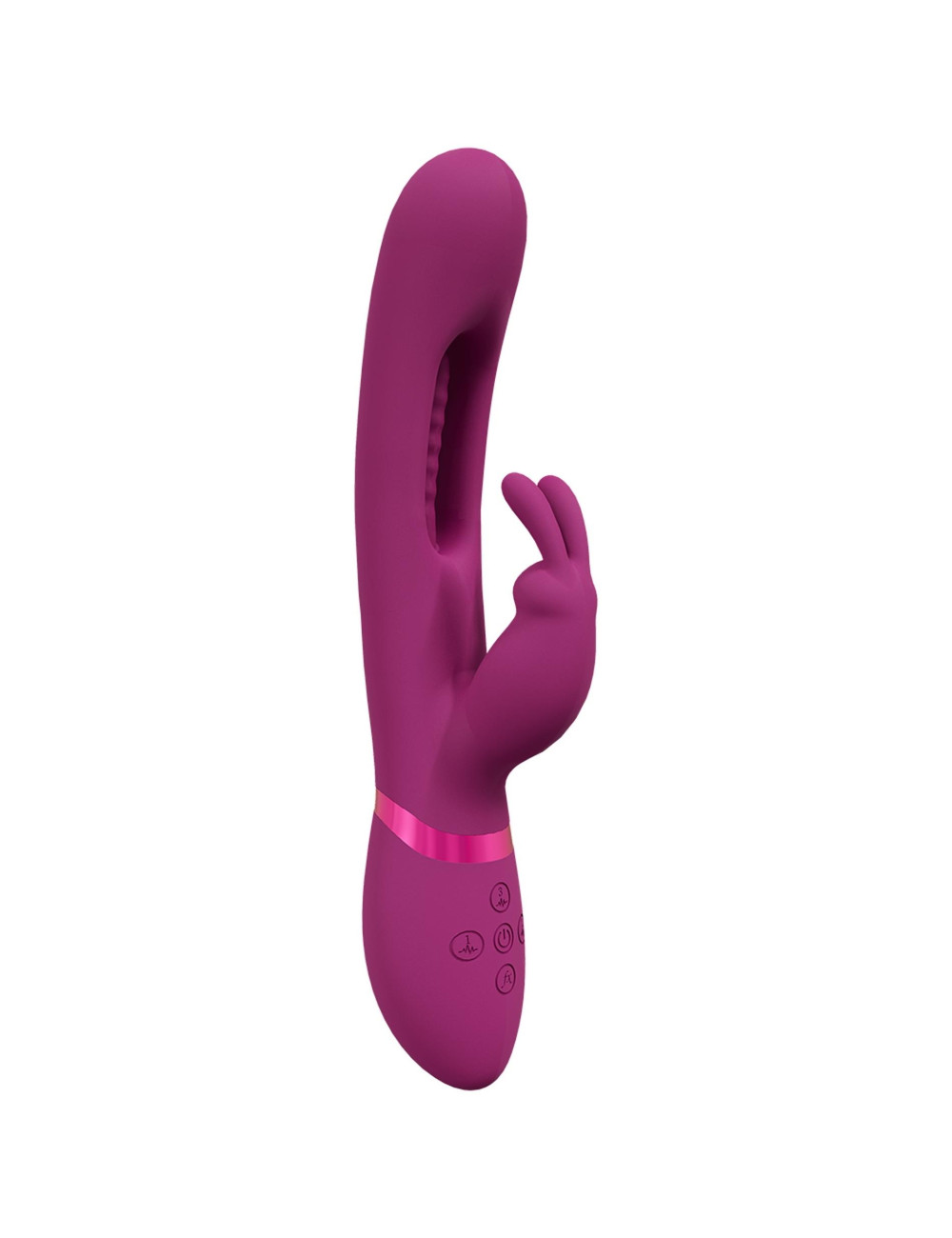 Mika Triple Rabbit G-Spot Flapping – Wibrator silikonowy, 3 silniki, IPX6, różowy – Zabawki Króliczki