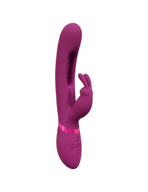 Mika Triple Rabbit G-Spot Flapping – Wibrator silikonowy, 3 silniki, IPX6, różowy – Zabawki Króliczki