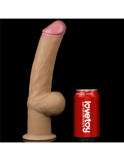 12-calowe Dildo Realistyczne z Uchwytem – Dwuwarstwowy Silikon Platynowy, Przyssawka 7,9 cm