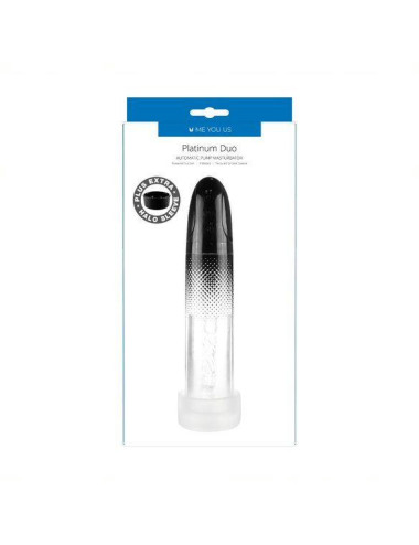 Me You Us Platinum Duo Automatic Pump Masturbator Clear/Black